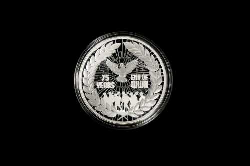 2020 75th Anniversary of the End of WWII $1 0.999 silver proof coin, 1 troy ounce
