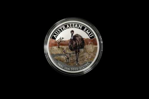 2021 Emu $1 0.999 silver proof coin, 1 troy ounce
