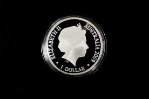 2009 Kangaroo at Sunset $1 0.999 silver proof coin, 1 troy ounce - 2
