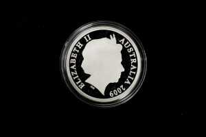 2009 Queensland 150 Years of State Government $5 0.999 silver proof coin, 36.31 grams - 2
