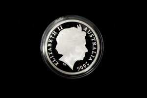 2006 Victoria 150 Years of State Government $5 fine 0.999 silver proof coin, 36.31 grams - 2