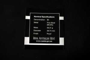2006 Tasmania 150 Years of State Government fine 0.999 silver proof $5 coin, 36.31 grams - 5