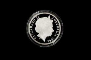 2006 NSW 150 Years of State Government $5 fine 0.999 silver proof coin, 36.31 grams - 2