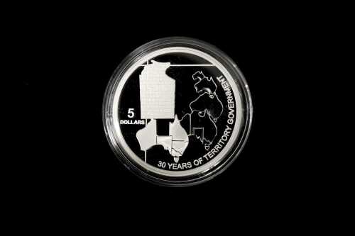 2008 Northern Territory 30 Years of Government $5 fine 0.999 silver proof coin, 36.31 grams