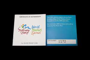 2009 Sydney World Masters Games $1 0.999 silver proof coin, 1 ounce - 4