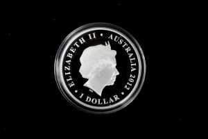2012 HM Queen Elizabeth II Diamond Jubilee $1 0.999 silver proof coin, 1 troy ounce - 2