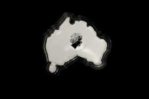 2013 Australian Map Shaped Kangaroo $1 0.999 silver coin, 1 troy ounce - 2