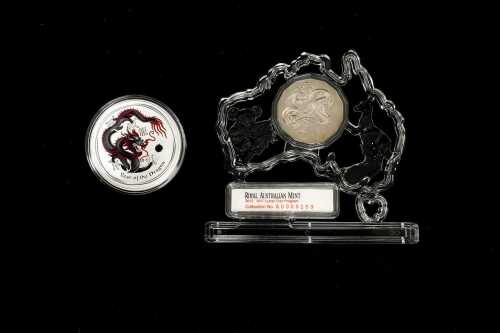 Two 2012 Lunar Year of the Dragon coins