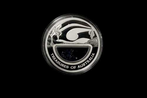 2007 Treasures of Australia Sapphires $1 0.999 silver proof coin, 1 troy ounce