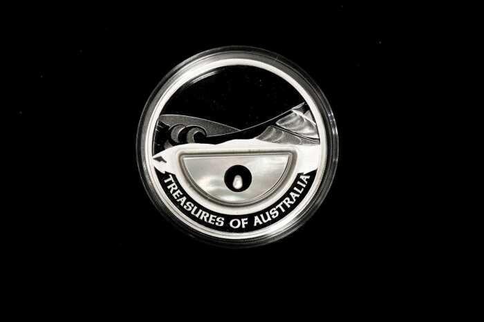 2011 Treasures of Australia Pearls $1 0.999 silver proof coin, 1 troy ounce