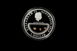2010 Treasures of Australia Gold $1 0.999 silver proof coin, 1 troy ounce - 2