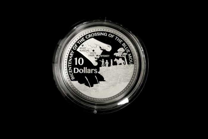 2013 Bicentenary of the Crossing of the Blue Mountains $10 fine 0.999 silver proof coin, 61 grams