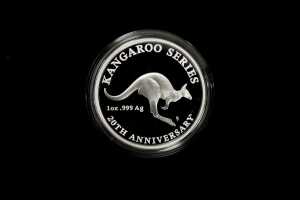 2013 Kangaroo Series $1 0.999 silver proof coin, 1 troy ounce