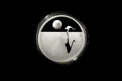 2010 Kangaroo at Sunset F15 Privy Mark $1 0.999 silver proof coin, 1 troy ounce
