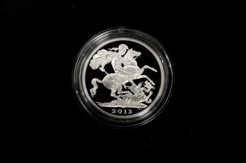 2013 Royal Birth UK &pound;5 0.925 silver proof coin, 28.28 grams