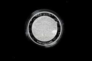 2015 Centenary of the Gallipoli Landing $5 fine 0.999 silver proof coin, 1 troy ounce