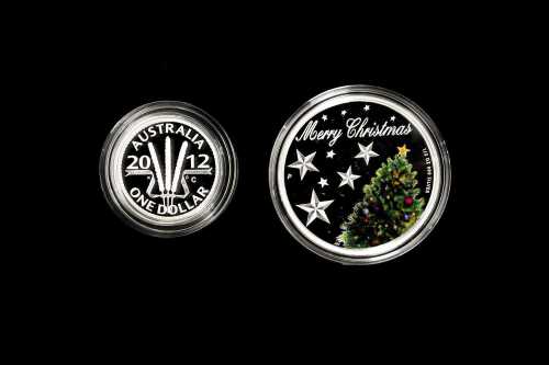 Two silver 0.999 proof coins, totalling 27.21 grams