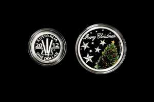 Two silver 0.999 proof coins, totalling 27.21 grams