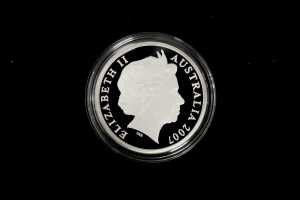 2007 75th Anniversary of the Sydney Harbour Bridge $5 fine 0.999 silver proof coin, 36.31 grams - 2