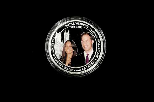 2011 Royal Wedding of Prince William and Catherine, $1 0.999 silver proof coin, 1 troy ounce