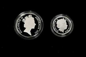 Two coins, One 0.925 silver and one 0.999 silver, total 31.66 grams - 2