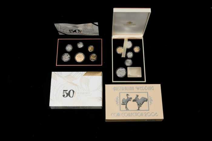 Two 2015 and 2006 Royal Australian Mint six-coin proof sets