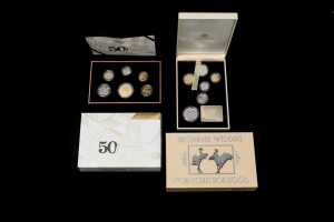 Two 2015 and 2006 Royal Australian Mint six-coin proof sets