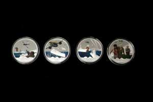 2012 Battle for Australia 1942 $1 0.999 silver proof four-coin set, totalling 100 grams