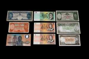 Decimal and pre-decimal banknotes