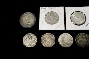 Nine Australian pre-decimal silver Florins - 3