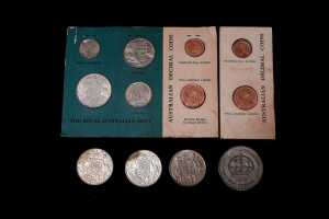 A group of Australian decimal coins and one crown