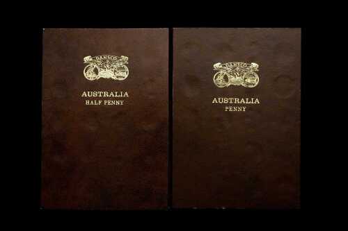 Half penny and penny Dansco coin albums
