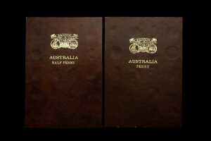Half penny and penny Dansco coin albums