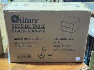 Three Ikiture flat-pack bedside tables - 2