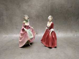 Four Royal Doulton porcelain figures, including Miss Demure - 4