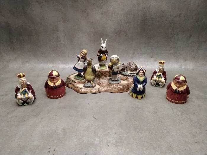 Collection of Royal Doulton and Beswick 'Alice in Wonderland' porcelain figures