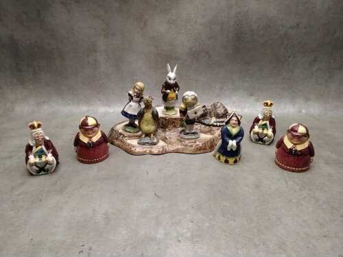 Collection of Royal Doulton and Beswick 'Alice in Wonderland' porcelain figures