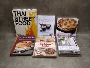 Cookbook and gardening reference books, including Margaret Fulton Baking - 2