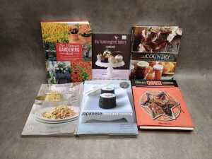 Cookbook and gardening reference books, including Margaret Fulton Baking - 3