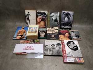 Group of adult erotica art books, including Blue Books Beach Boys