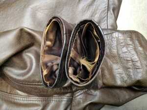 Politix brown leather jacket size L - 3