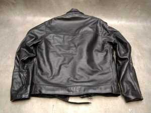 A & P black leather motorcycle jacket - 4