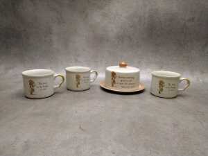 Holly Hobbie porcelain items, including butter dish with cloche - 3