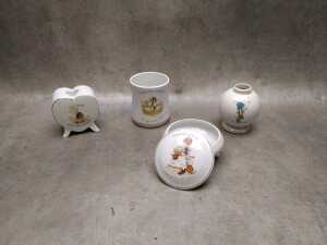 Holly Hobbie porcelain items, including butter dish with cloche - 4