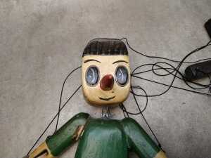 Pinocchio painted timber puppet - 2