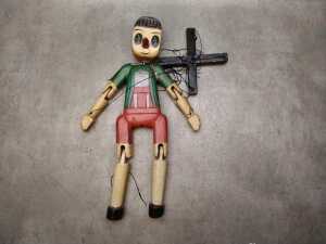 Pinocchio painted timber puppet - 3