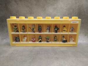 LEGO Minifigure black and yellow display cases, some minifigures included - 2