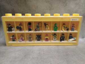LEGO Minifigure black and yellow display cases, some minifigures included - 2