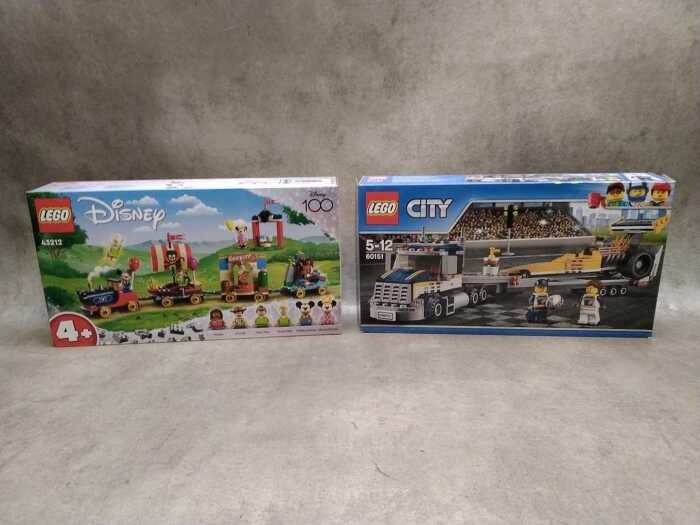 Two sealed LEGO sets, including Disney
