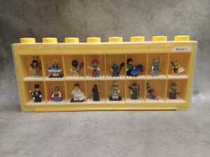 LEGO Minifigure black and yellow display cases, some minifigures included - 2